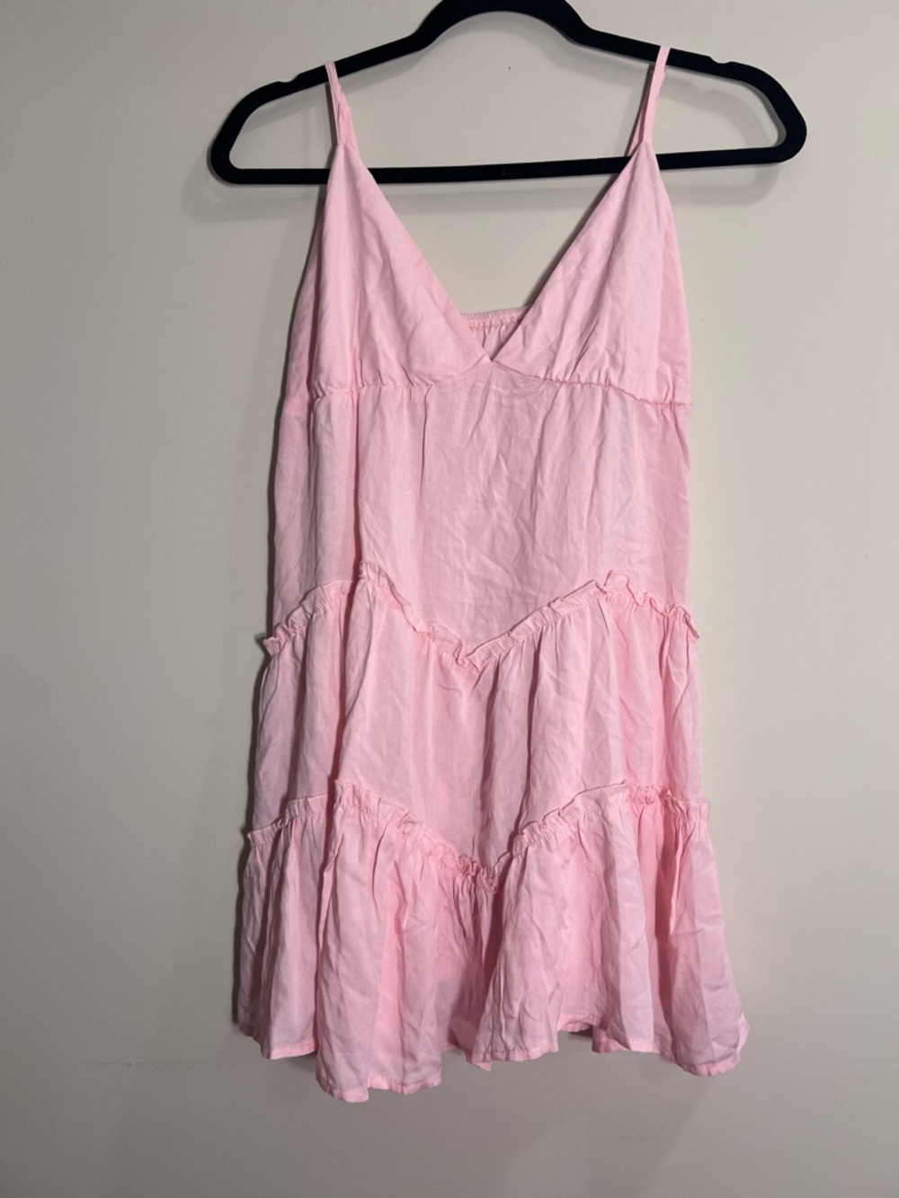 Light Pink Tiered Mini Sun Dress or Swim Cover Up